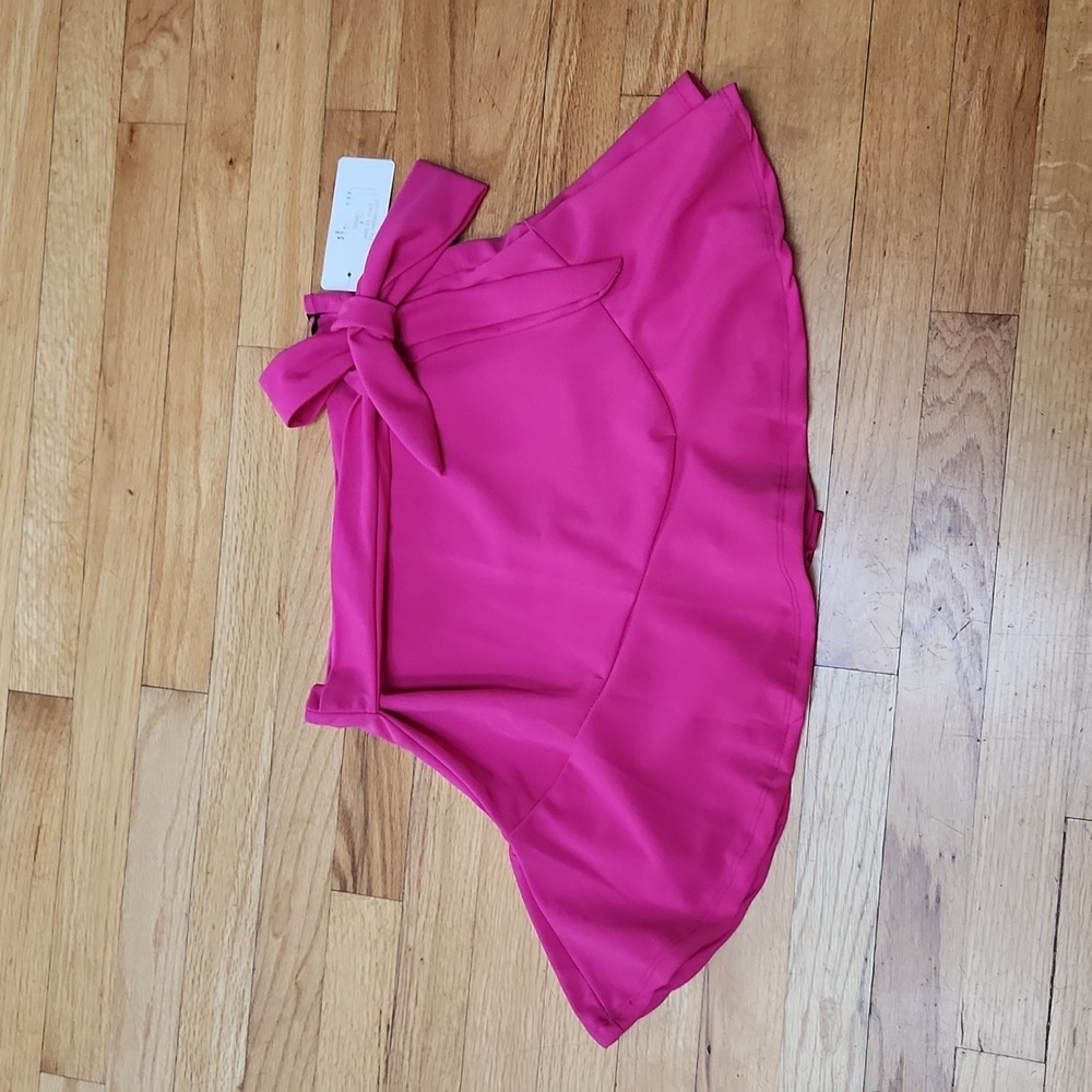 Pink mini skirt